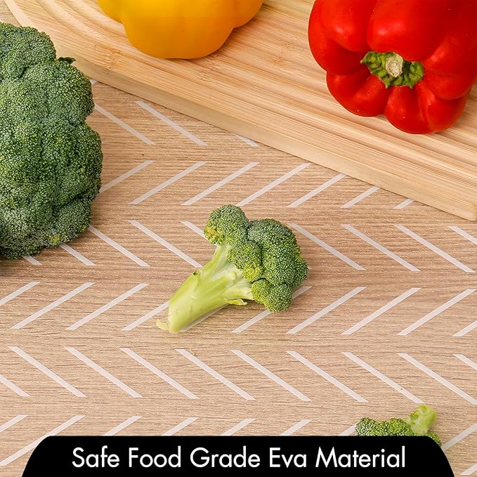 Cooyes Shelf and Drawer Liner for Kitchen Cabinets – Non-Adhesive, Waterproof, Non-Slip Cabinet Liners for Scratch Protection, Desk, Refrigerator, Shelves, Drawers with Modern Pattern