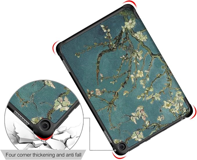 Slim Case for Amazon Fire Max 11 Tablet (13th Generation 2023 Release) Trifold Lightweight Hard Shell PU Leather Stand Folio Protective Cover with Auto Wake/Sleep Colored Graffiti Doodle