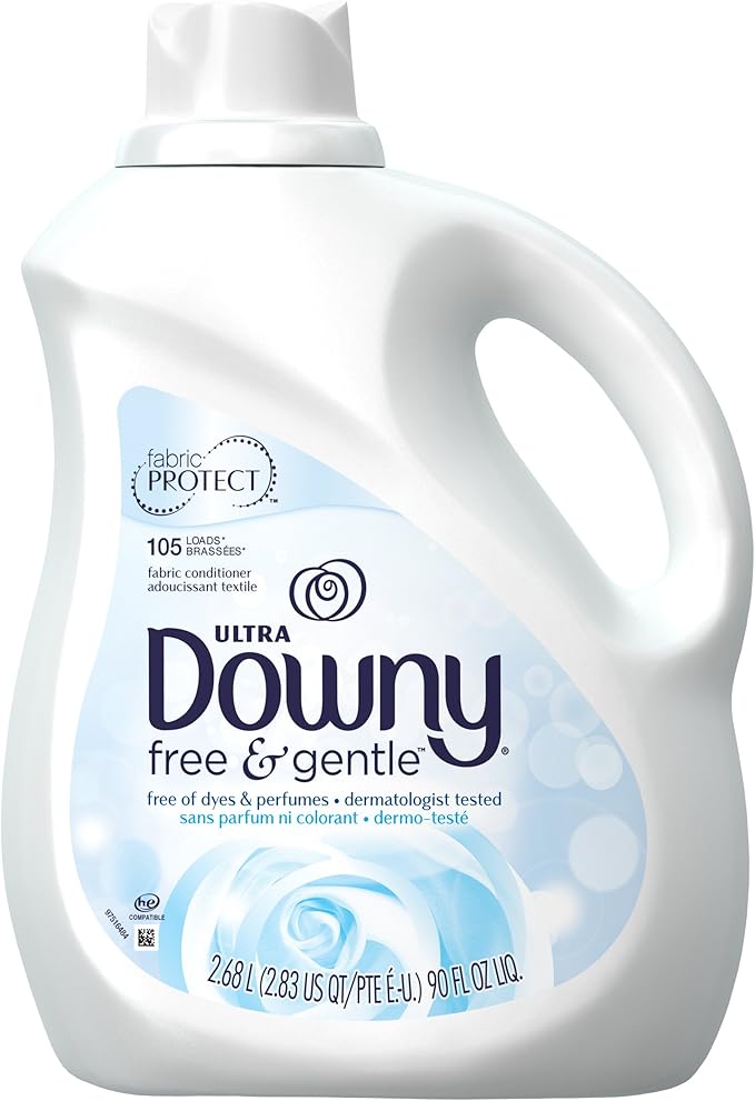 Downy Ultra Fabric Softener Free and Sensitive Liquid 105 Loads, 90-Ounce