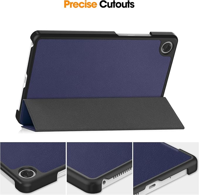 Smart Case for Lenovo Tab One / K9 8.7 Inch 2025 TB305XU/TB305FU Lightweight Trifold Stand Cover Auto Wake Sleep Blackish Green