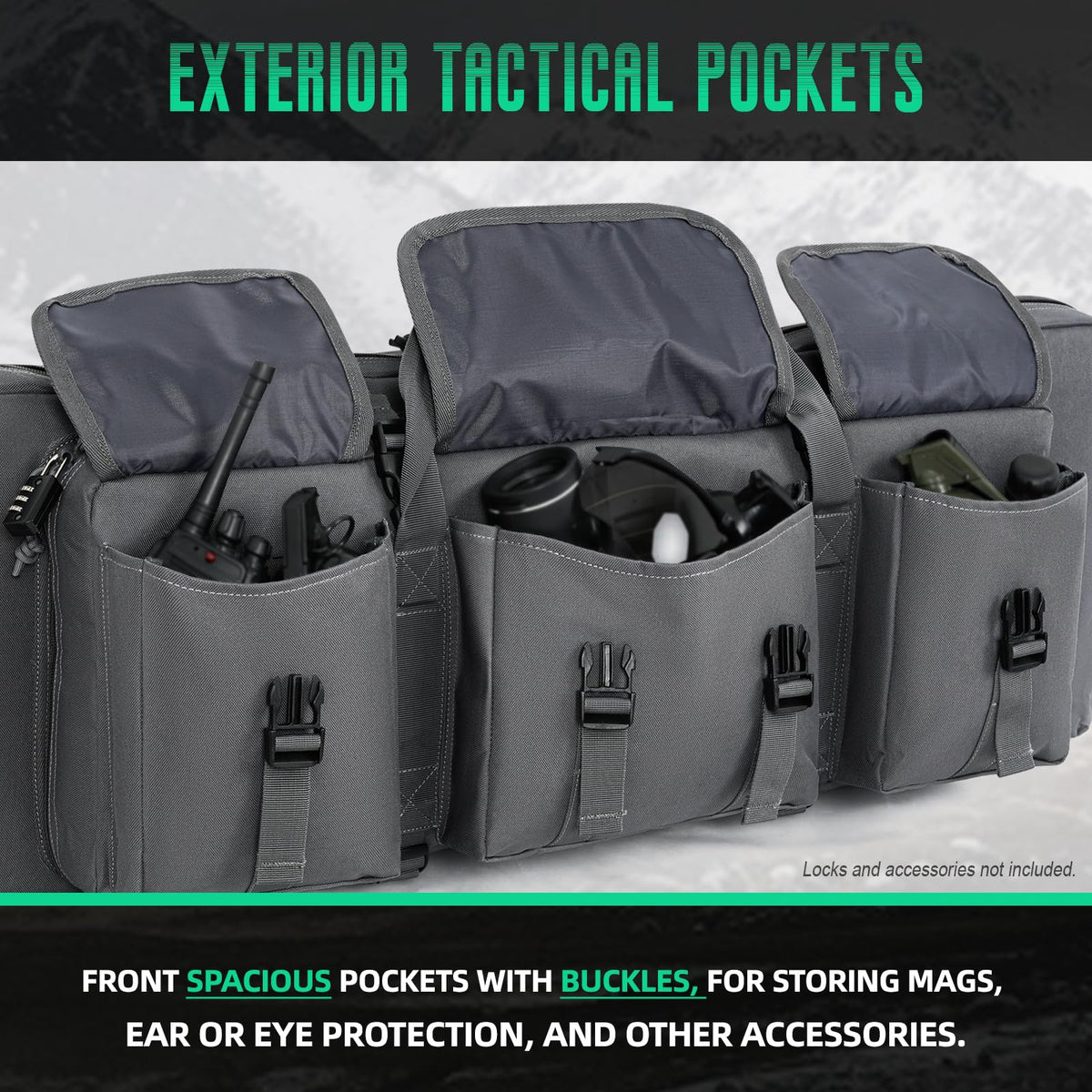 DULCE DOM Double Case, 48 Inch Dual Bag for Long Gun and Pistol Transport – A Must-Have Gun Case for Shooting and Hunting Enthusiasts' Gun Range Bag Needs