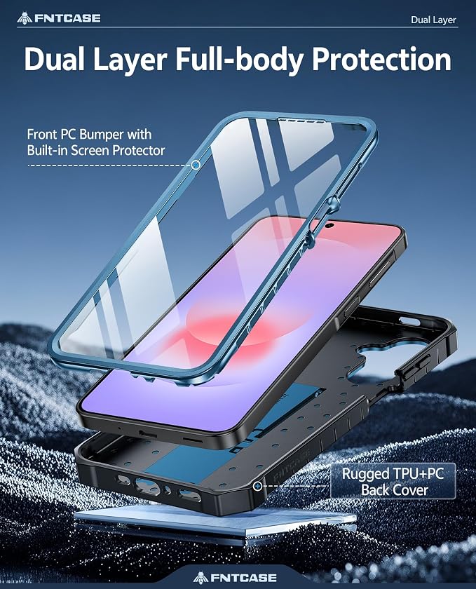 FNTCASE for 11 Pro XL Case Rugged Kickstand 2 Front Frames Black | Built-in Screen Protector 20FT Military-Grade Drop Protection Rugged Heavy Duty Shockproof Full Body Protective Cover