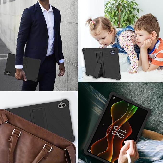 ATOOZ for Boost Celero 5G Tablet Case 10.95 Inch 2025Soft Silicone Shockproof Kids Case for Celero 5G Tablet 11 Inch with PC Stand (Black)
