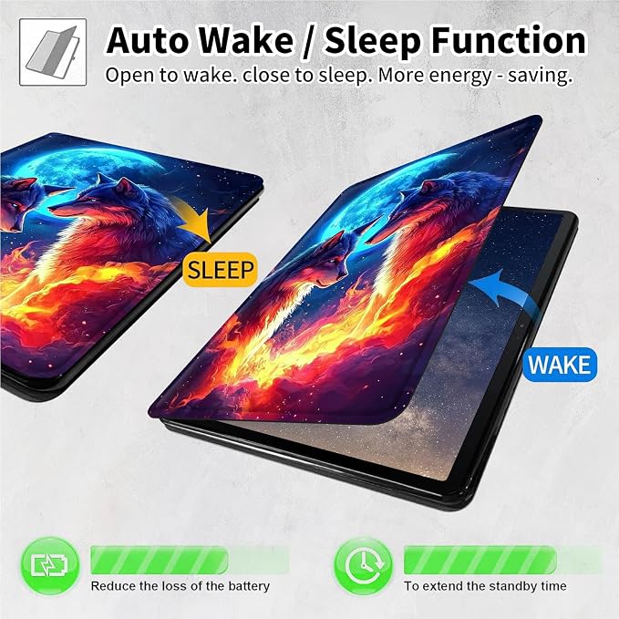 for Samsung Galaxy Tab A9 Plus Case 11 Inch 2024 2023 (SM-X210/X216/X218)360 Degree Rotating Smart Cover Case with Auto Sleep/Wake-Beautiful Highland Cow