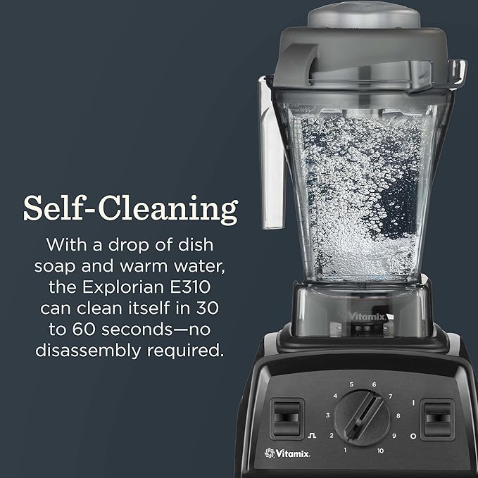 Vitamix E310 Explorian Blender, Professional-Grade, Self-Cleaning 48 oz. Container, Black