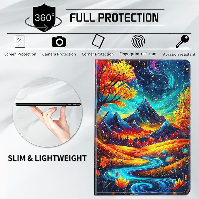Case for All-New Kindle Paperwhite 12th Generation 7 inch 2024 &amp Kindle Colorsoft Signature Edition 2024 Lightweight Protective PU Leather Smart Stand Cover with Auto Wake Sleep - a Beautiful Gala