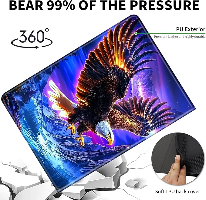 Case for Microsoft Surface Pro 11/10 / 9 13 InchPU Leather Cute Slim Folio Adjustable Stand Cover Case for Surface Pro 11th Edition AIAutumn Red Forest