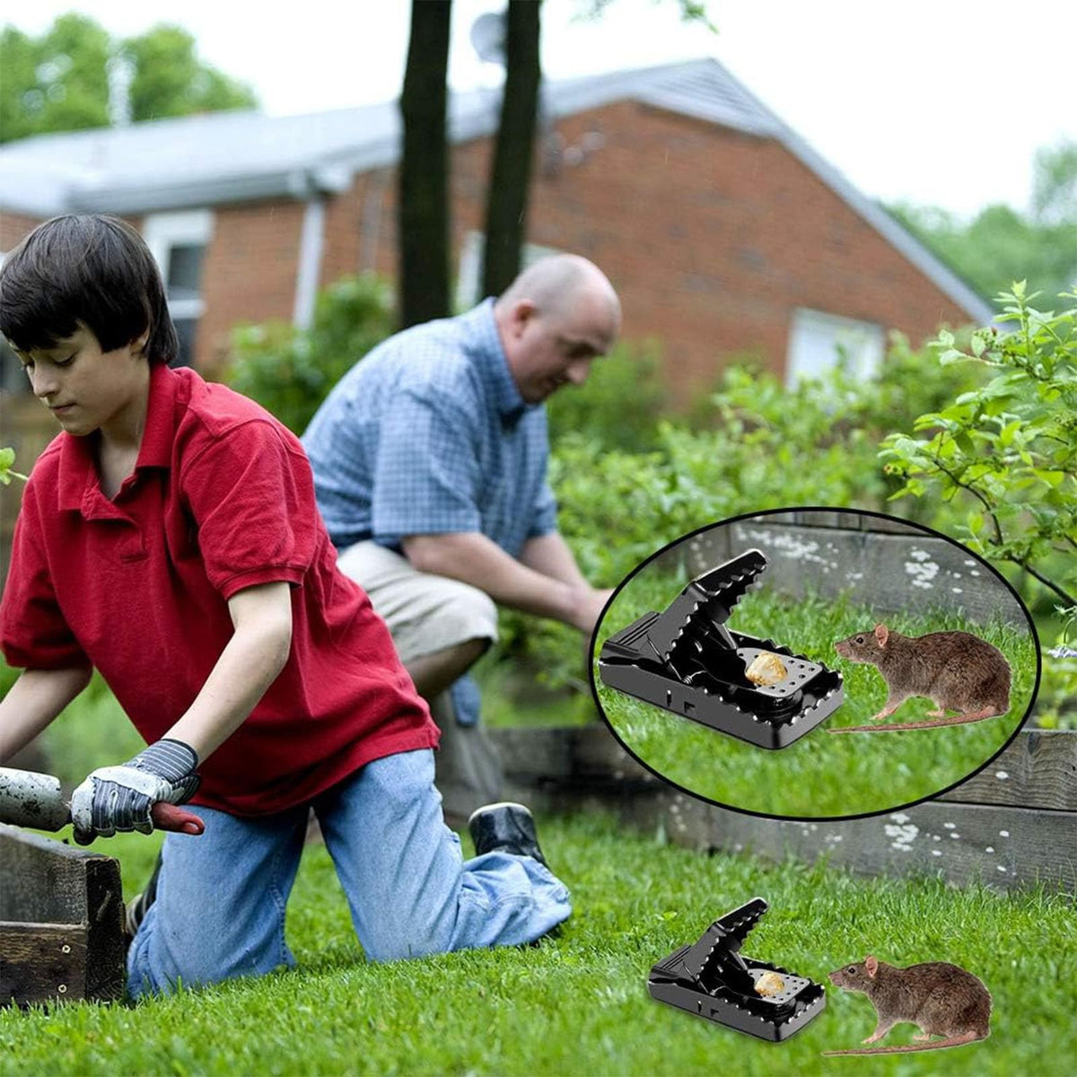 Reusable Indoor Mouse Trap 6 Pack – Easy to Set Plastic Rodent Control Device for Home, Garage & Garden Use