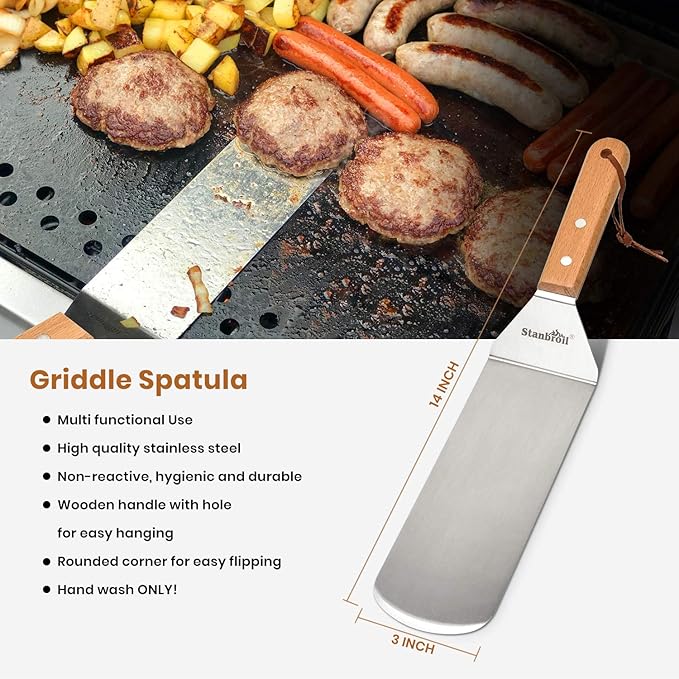Stanbroil Stainless Steel Spatula Set Tools for Blackstone and Camp Chef