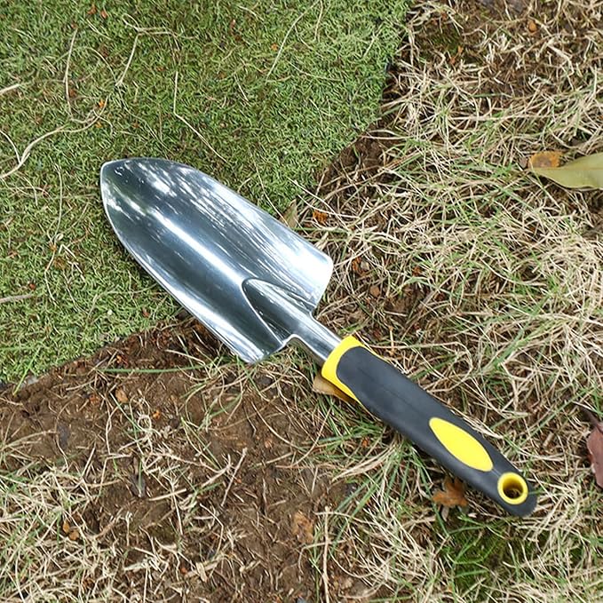 Garden Shovel Garden Hand Trowel, Heavy Duty Gardening Hand Tools with Ergonomic Handle, Rust Resistant Small Garden Spade for Diligent Farmer Soil Excavation, Planting and Transplanting