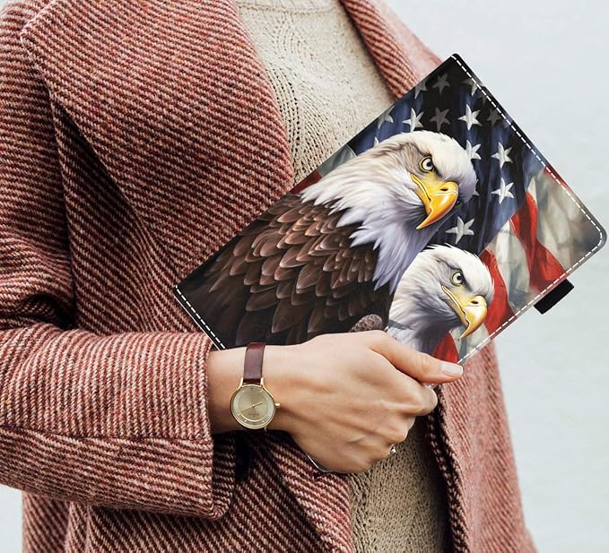 Case for Amazon Fire HD 8/HD 8 Plus Tablet (8 12th/10th Generation 2024/2022/2020 Release) Slim PU Leather Stand Folio Cover with Auto Wake Sleep African Woman Wolf