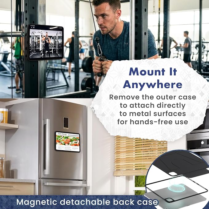 BELLEMOND iPad Case for iPad A16 11 2025 / 10th Gen 10.9 2022 | Origami Folio Stand | 6-Mode Foldable Magnetic Detachable Cover | Mamoru Ori Case | Black &amp Grey