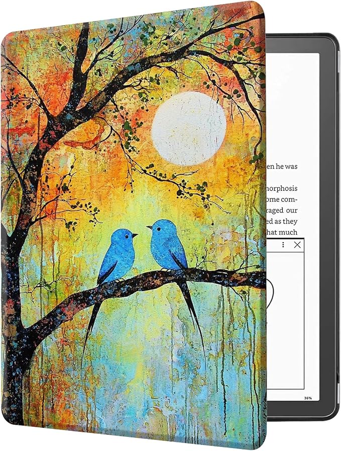 Case for Kindle Scribe 10.2 Inch (2022 Released) PU Leather Cover with Auto Sleep Wake for 10.2 Kindle Scribe Alpaca with Glasses