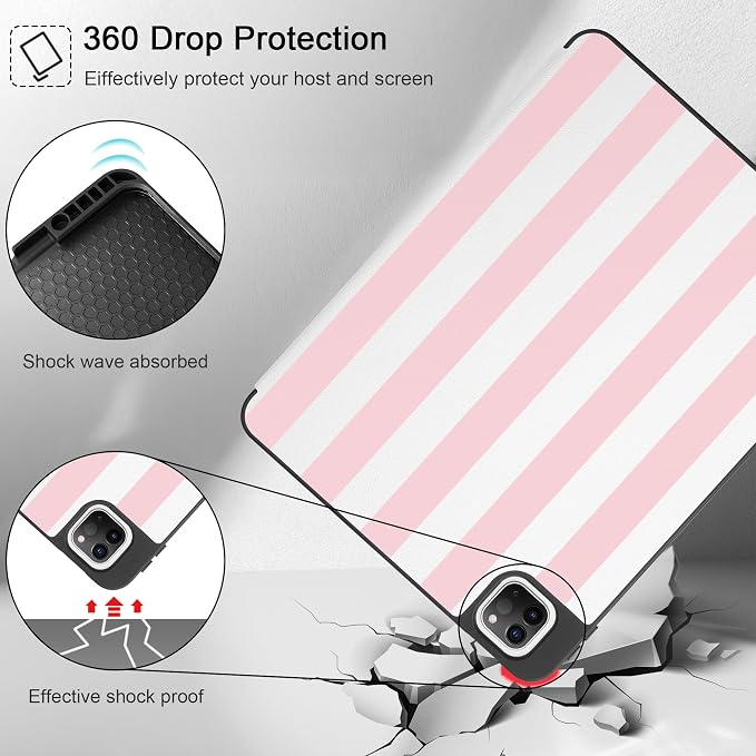 Tuiklol for iPad Pro 11 Inch 4th / 3rd / 2nd / 1st Gen Case 2022 2021 2020 | 2018 Build-in Pencil Holder with Stand TPU Back Cover &amp Trifold Stand &amp Auto Wake/Sleep Tablet Case Black Cat