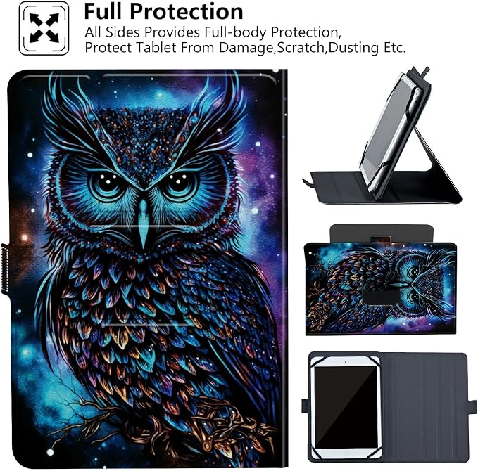 Universal Case for 10.6 inch 11 inch TabletUniversal Case for 10.6-11 Inch Touchscreen TabletSlim PU Leather Stand Folio Shell Cover with 360 Degree Rotatable Kickstand ViewingAbstract Sun Leaf