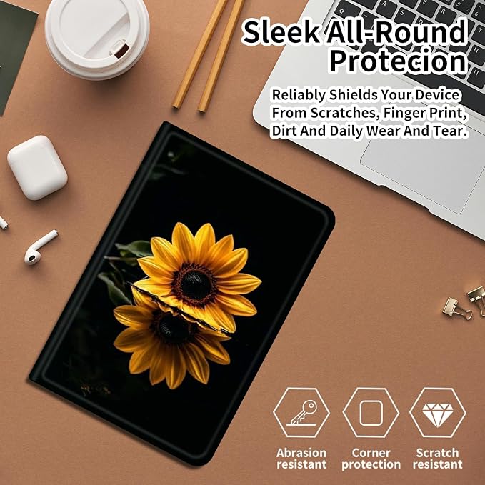 Case for Amazon Fire 7 Tablet 2019/2017 Release 9th/7th Generation PU Leather Smart Protective Cover with Auto Sleep/Wake for Fire 7 2019Beautiful Sunset