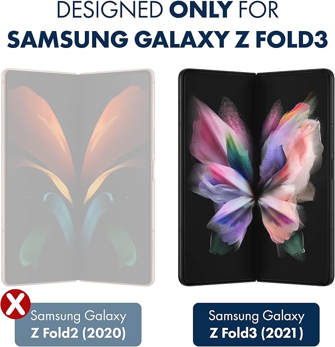 [2 Pack] ArmorSuit MilitaryShield Screen Protector Designed for Samsung Galaxy Z Fold 3 5G Case Friendly HD Clear Film