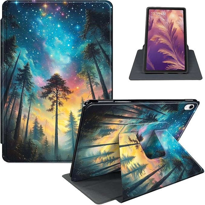 for iPad 11th Generation (A16 2025) 11 / iPad 10th Gen 10.9 2022 Case 360° Rotating PU Leather Stand Cover with Auto Sleep/Wake Shockproof TPU Backl Two Dragons Fighting