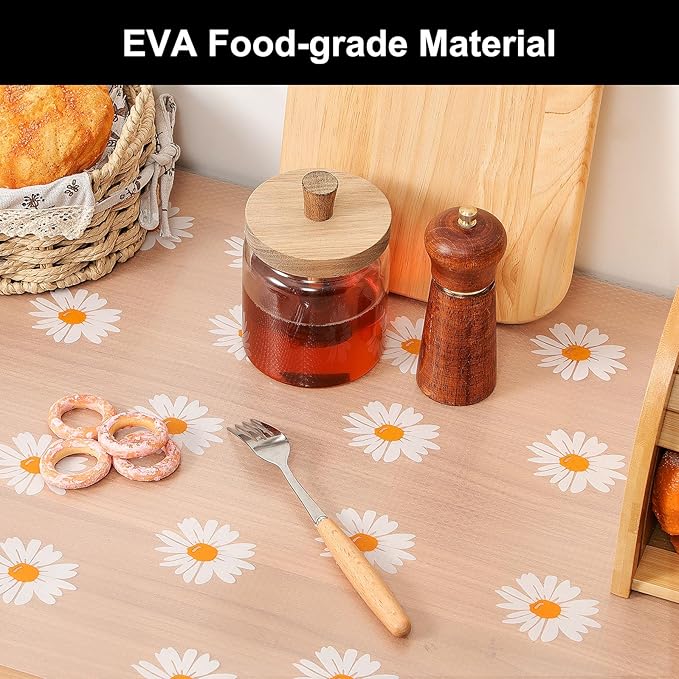 Cooyes Shelf Liner – Premium Non-Adhesive Cabinet & Drawer Liner for Kitchen – Waterproof Shelf Paper with Modern Pattern – Durable EVA Cabinet Mat – Easy to Cut （12" W x 120" L）