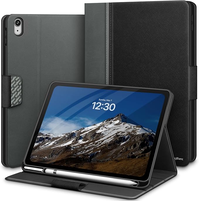 Case for iPad (A16) 11th Gen 11-inch iPad 10th Gen 10.9-inch | with Pencil Holder PU Leather Protective Cover Auto Sleep/Wake Multi-Angle Viewing/Typing Stand Magnetic Closure Beige