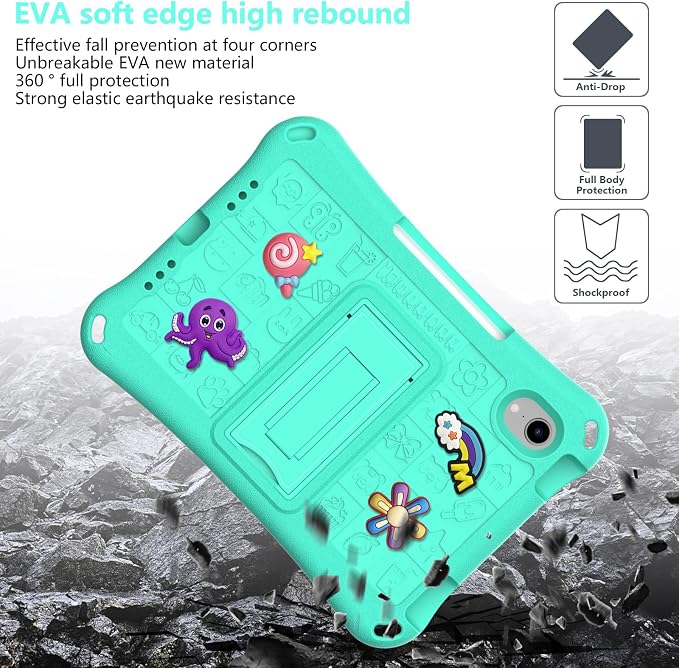 Case for iPad 10.2 Inch 2021/2020/2019/ iPad Pro 10.5 Inch/Air 3rd Gen (2019) Shoulder Strap Kickstand Children Friendly Anti-Scratch Shockproof Case Lightpurple