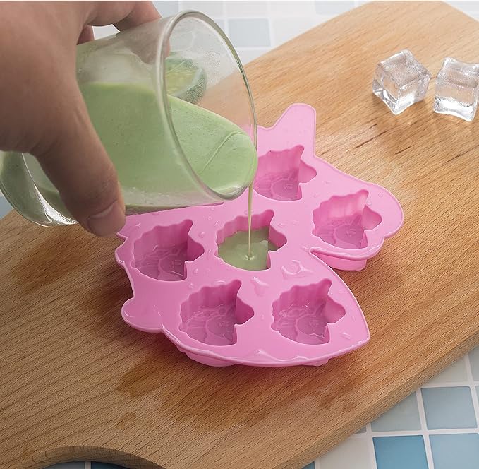 Vpqnee 3 Pack Medium Size 7 Cavities Unicorn Silicone Chocolate Mold for Making Unicorn Shape Gummy, Candy, Chocolate, Ice Cube, Jelly, Mousse, Small Cake