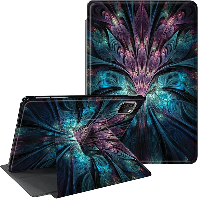 Case for iPad (A16) 11th Generation 11 inch 2025/10th Generation 10.9 inch 2022 360 Degree Rotating Stand Protective Smart Cover with Auto Wake Sleep Case - Beautiful Colorful