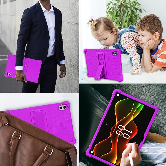 ATOOZ for Boost Celero 5G Tablet Case 10.95 Inch 2025Soft Silicone Shockproof Kids Case for Celero 5G Tablet 11 Inch with PC Stand (Black)