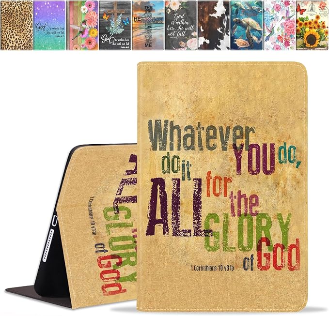 Case for iPad (A16) 11th Generation 11 Inch 2025 iPad 10th Generation 10.9 Inch 2022 Premium PU Leather Stand Folio Cover with Auto Sleep/Wake American Flag Sunflower and Cow