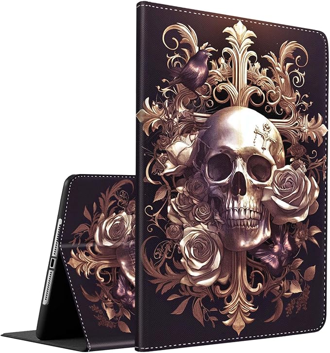 Case for iPad (A16) 11th Generation 11 Inch (2025) iPad 10th Generation 10.9 Inch (2022)，Slim Fit Foldable Standing Cover Case with Auto Sleep/Wake ，Moth Moon