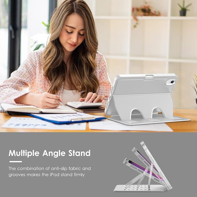 VIKESI Case for iPad mini 7 (A17 Pro) and iPad mini 6Multiple Angles Magnetic Stand CoverShockproof Soft BackPencil Holderand Auto Sleep/WakeBlack