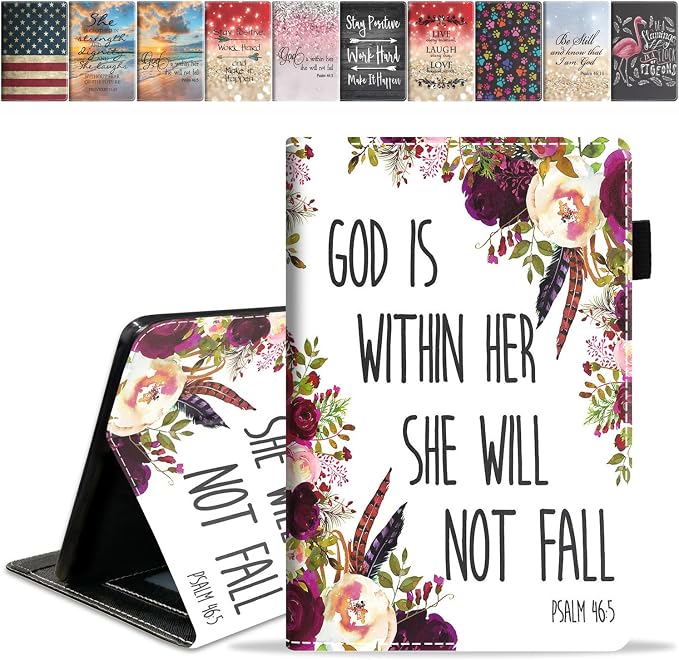 Case for Amazon Kindle Fire HD 8/Fire HD 8 Plus Tablet (12th/10th Generation 2024/2022/2020 Release) Slim PU Leather Cover with Card Slot &amp Auto Wake/Sleep African American Women