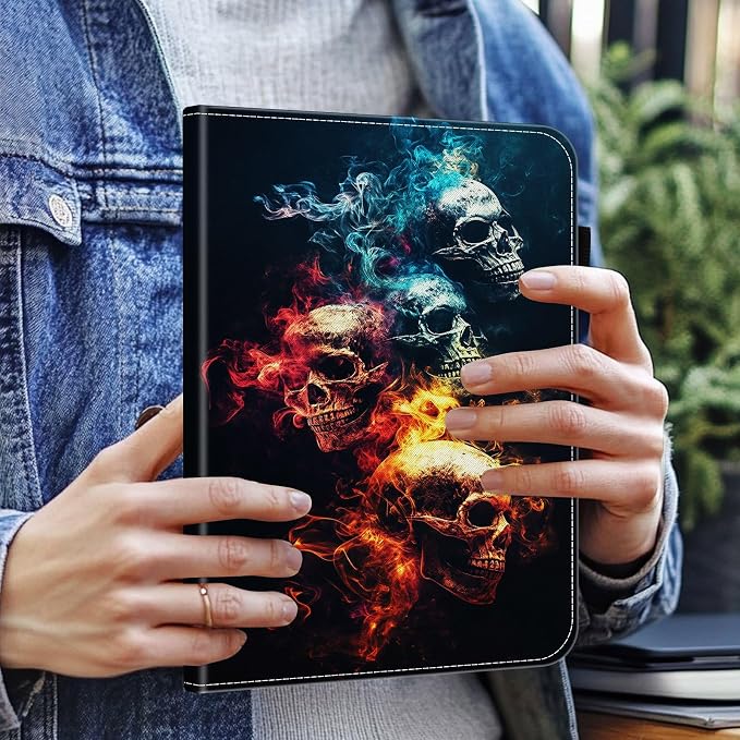 Case for Kindle Paperwhite 12th Gen 2024 (7) &amp Kindle Colorsoft Signature Edition (7)Wallet PU Leather Folio Cover Multi-Angle Stand with Auto Wake/SleepAesthetic Snake Floral