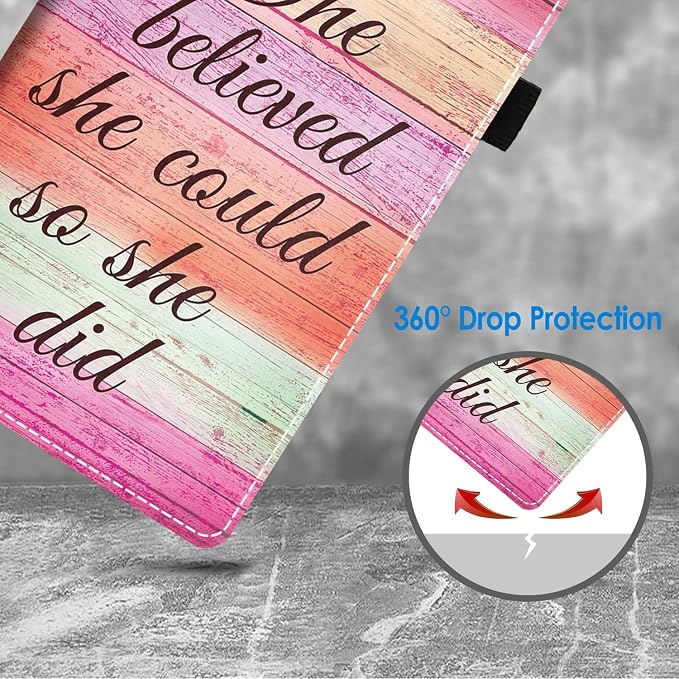 Case for All-New Fire HD 10/Fire HD 10 Plus Tablet 10.1 (11th Gen 2021 Released) - Premium PU Leather Stand Cover with Auto Wake/Sleep - Bible Verse Proverbs 31:25