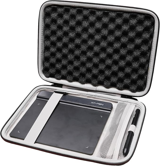 LTGEM Tablet Case for Wacom Intuos Small Graphics Drawing Tablet fits Model # CTL4100 or XPPen Graphics Tablet fits Model # StarG640 (Black)
