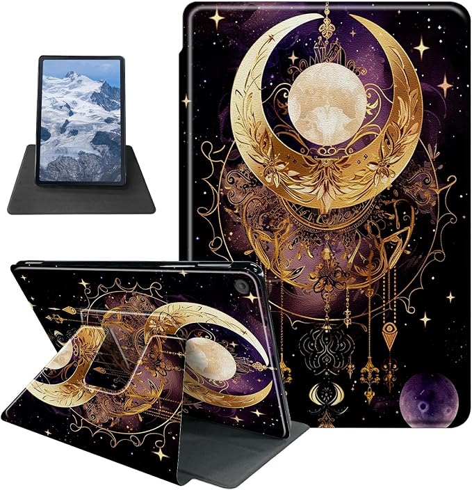 Astronaut Mushrooms Pattern Case for iPad 10.2 iPad 9th Generation 2021/ iPad 8th Generation 2020/ iPad 7th Generation 2019360 Degree Rotating Stand Protective Cover with Auto Sleep/Wake