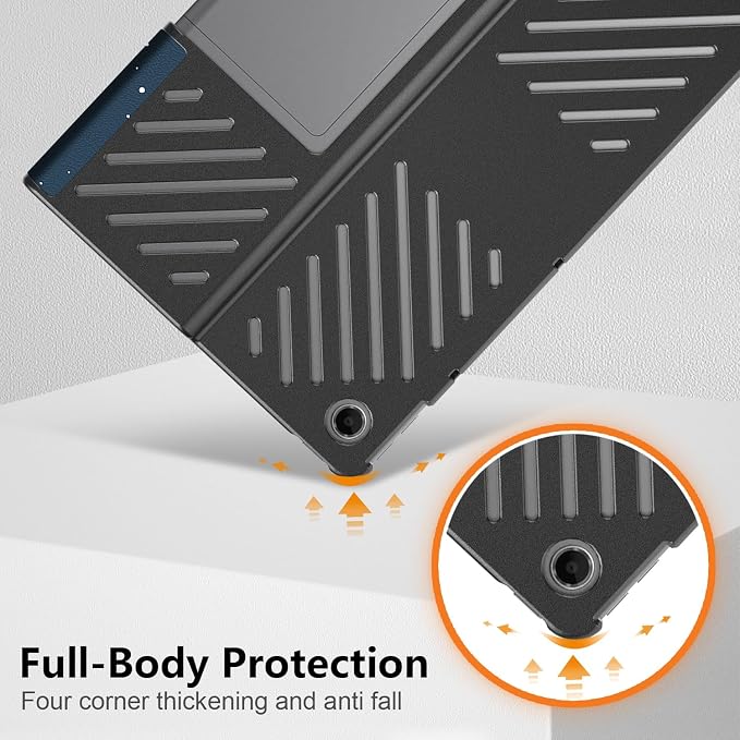 Case Compatible with Lenovo Tab Plus Tablet 2024 Folio Case for Lenovo Tab Plus 11.5 inch (TB351FU) Hard Shell Smart CoverBlack