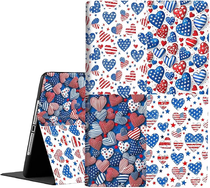 Case for iPad (A16) 11th Generation 11 Inch (2025) iPad 10th Generation 10.9 Inch (2022)，Slim Fit Foldable Standing Cover Case with Auto Sleep/Wake ，Red Moon Japanese Landscape