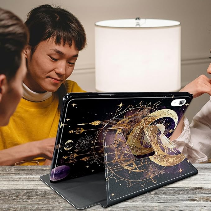 Astronaut Mushrooms Pattern Case for iPad 10.2 iPad 9th Generation 2021/ iPad 8th Generation 2020/ iPad 7th Generation 2019360 Degree Rotating Stand Protective Cover with Auto Sleep/Wake