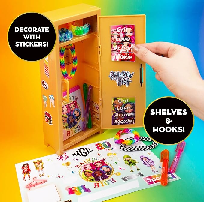 Rainbow High Secret Locker Stationery Set, Including Notepad, Gel Pens Stickers – Ages 6+