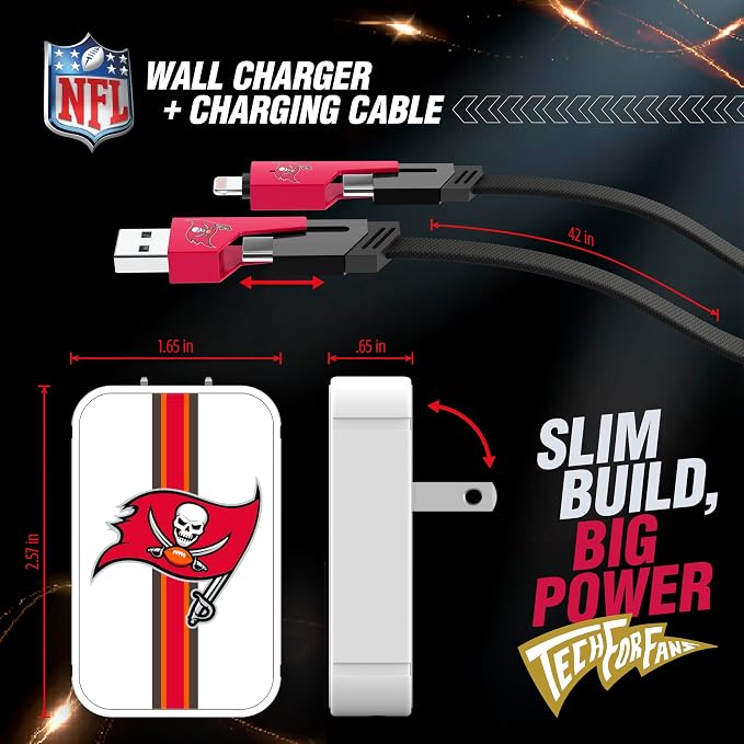 SOAR NFL Slim Wall Charger and 4 In 1 Multi Charging Cable