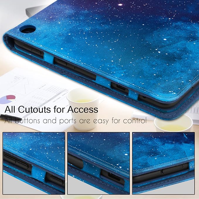 Folio Case Cover for 7-Inch Fire 7 Tablet (12th Generation 2022 Release) Not Fit for Previous 7th/9th Genration (Blugaxy)