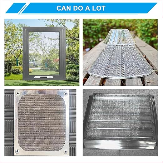 10 Mesh Stainless Steel Mesh Screen 304, 15.7'' x 147'' Metal Mesh Screen