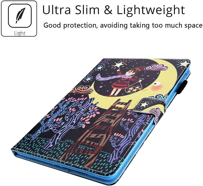 for Apple iPad 10.2 Case 9th/8th/7th Generation Cover (2021/2020/2019) with Auto Wake/Sleep Ultra Thin Lightweight Trifold Stand Folio PU Leather &amp Hard Back Hybrid Cover Almond Blossom