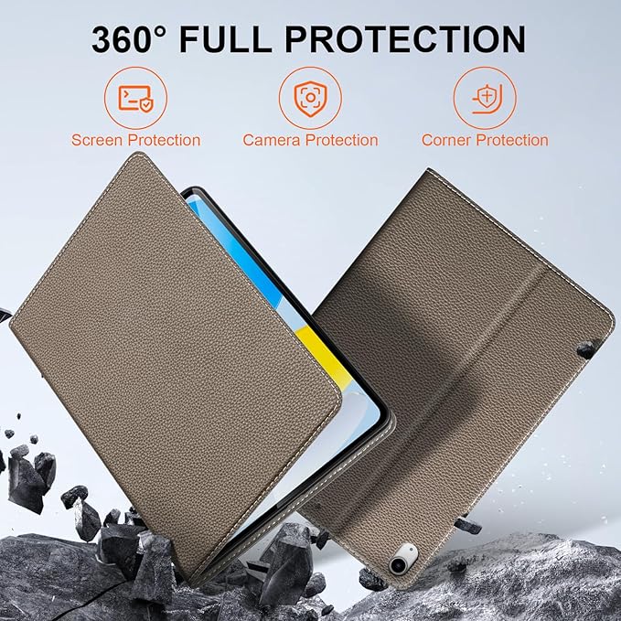 Case for 10.2-inch iPad 7th/8th/9th Gen (2019-2021 | Microfiber Leather ，Shockproof Smart Cover | Adjustable Stand | Auto Wake/Sleep | Multiple View Angles | Black