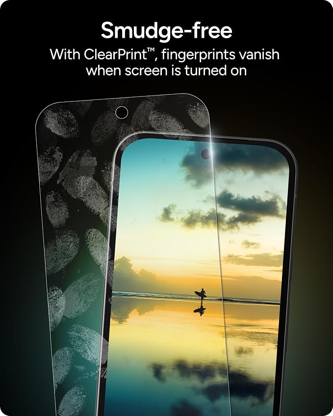 ZAGG Glass Elite Google Pixel 10a Screen Protector - 5x Stronger Aluminosilicate Protection Tempered Glass ClearPrint Technology Easy Install Case Friendly Sustainable Recycled Materials