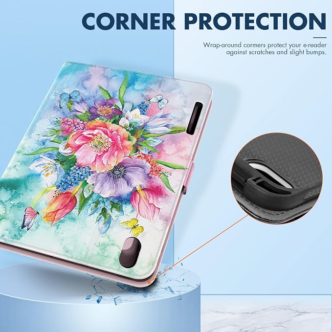 Dteck for iPad A16/10th Generation 10.9 Inch 2022 Case with Pencil HolderPremium PU Leather Folio Multiple Viewing Angles Stand Cover Auto Wake/Sleep Protective Tablet Cases for Women MenBookshelf