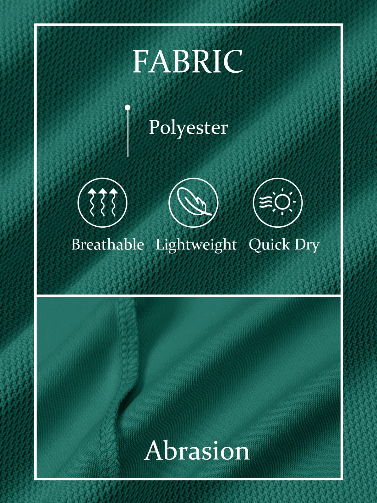 TACVASEN Mens Golf Shirt Dry Fit Mens Polo Shirts Short Sleeve Performance Golf Polos for Men with Collar Work Shirts Emerald Green, M