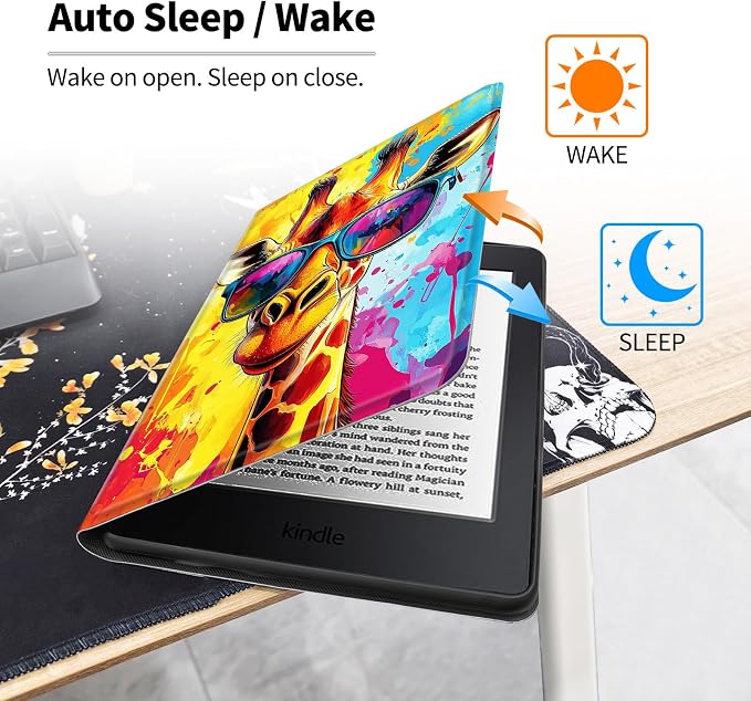Case for All-New 7 Kindle Paperwhite 12th Gen 2024 &amp Kindle Colorsoft Signature EditionPU Leather Cover with Auto Sleep Wake FeatureAmerican Flag Eagle