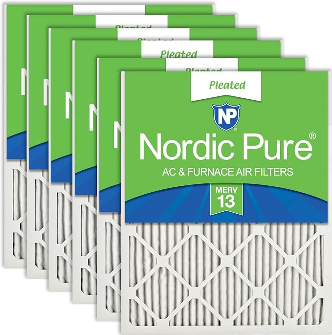 Nordic Pure 16x25x1 Pleated MERV 13 Air Filters 6 Pack